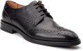 Base London Pocket Leren Heren Zwarte Brogues Schoenen - Zwart