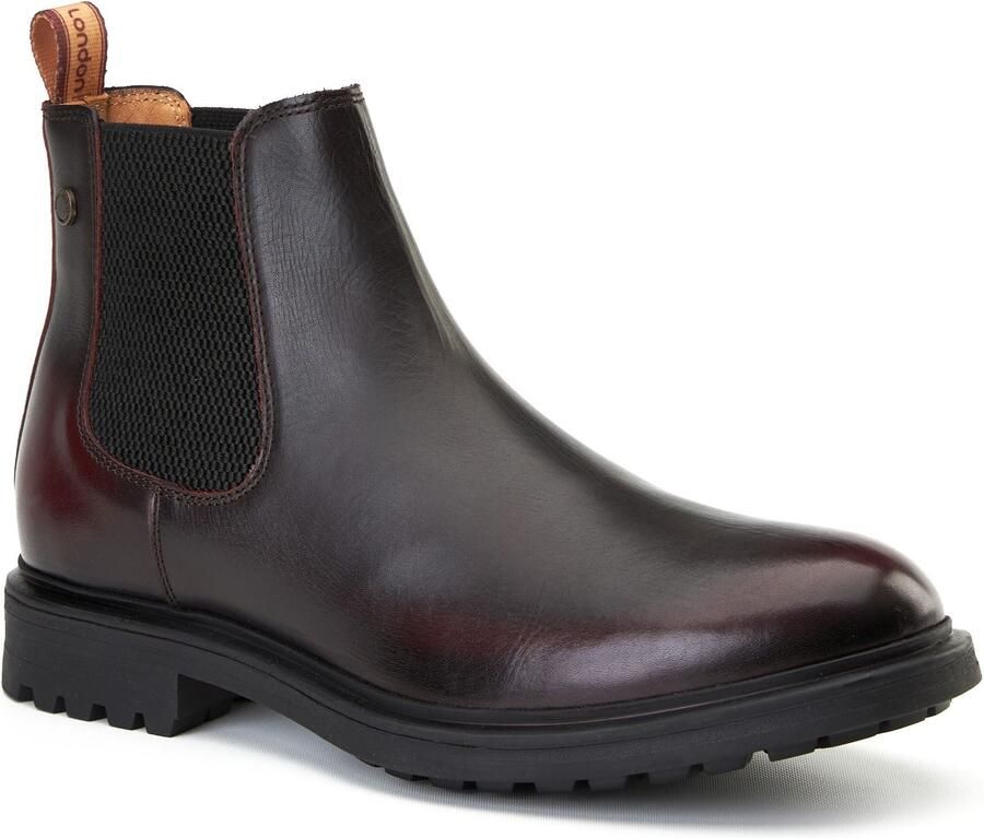 Base London Roebuck Leren Heren Bordo Boots
