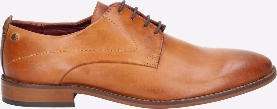 Base London Script Washed Leren Heren Tan Oxford Schoenen