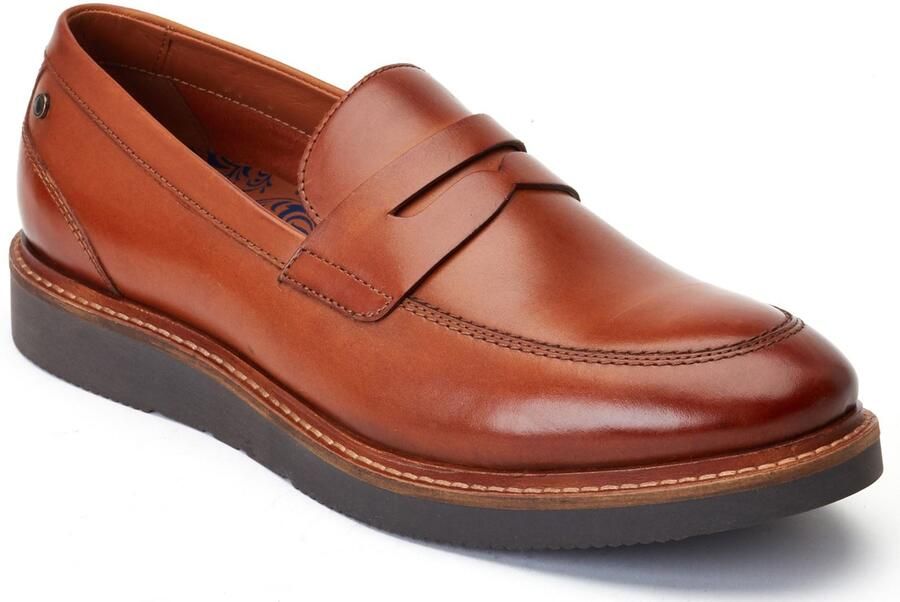 Base London Sid Leren Heren Tan Loafers