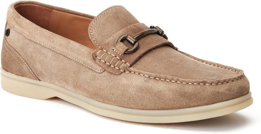 Base London Snapper Leer Heren Sand Loafers