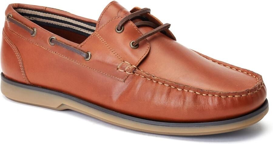 Base London Stern Leren Herenschoenen Burnt Tan