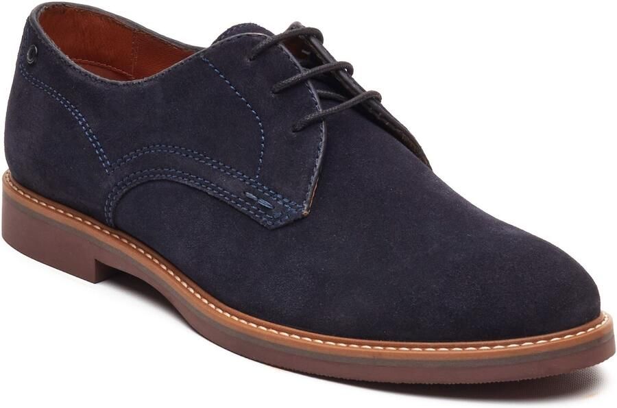 Base London Strand Veterschoenen voor Heren in Blauw Leer