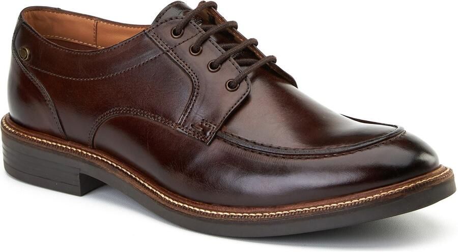 Base London Surrey Lederen Heren Burnt Brown Brogues Schoenen