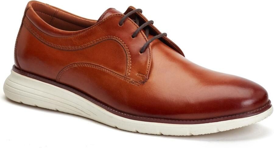 Base London Wing Leren Herenschoenen In Verbrande Tan Kleurige Derby-Stijl