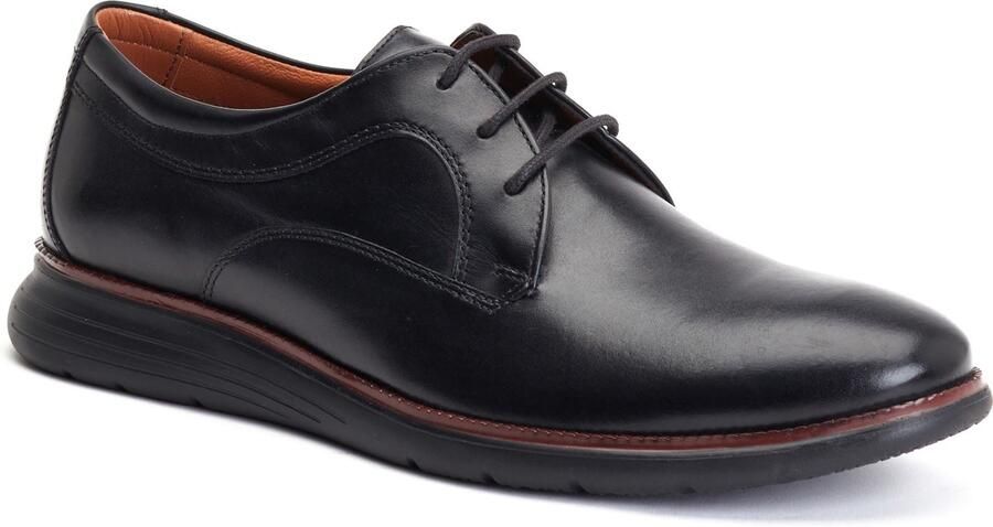 Base London Wing Leren Zwarte Oxford Schoenen Voor Heren