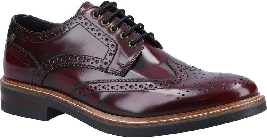 Base London Woburn Excel Leren Herenschoenen Bordo Brogues