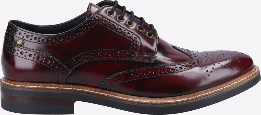 Base London Woburn Leren Heren Bordeaux Brogue Schoenen