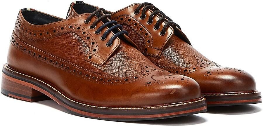 Ben Sherman Archie Brogue Leer Heren Tan Veterschoenen