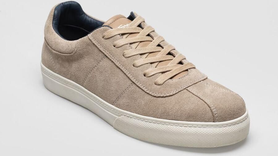 Ben Sherman Bentley II Suède Heren Stone Sneakers