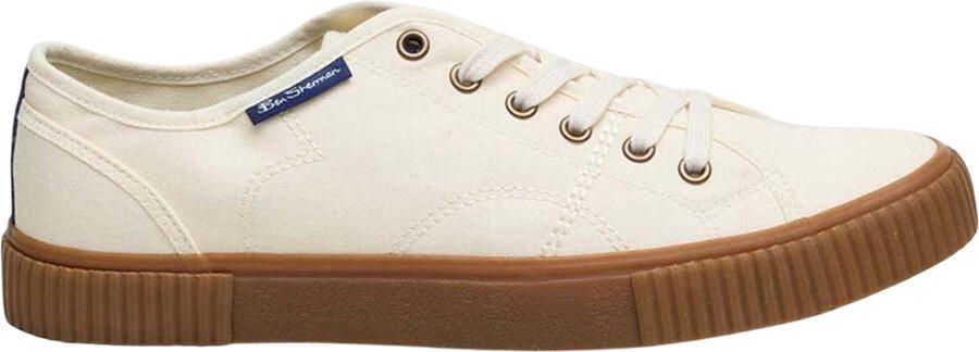 Ben Sherman Canvey canvas sneakers voor heren (Gebroken wit)