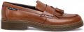 Ben Sherman Heren Bruine Leren Loafers met Kwastjes Dudley - Donkerbruin
