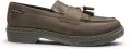 Ben Sherman heren loafers van bruin leer met kwastjes Dudley - Donkerbruin
