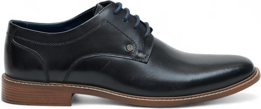 Ben Sherman Heren Zwarte Leren Oxford Brogue Formele Derby Schoenen Pethick