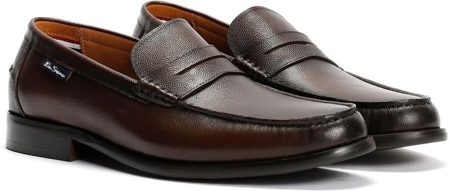 Ben Sherman Hester Leren Heren Bruine Instappers
