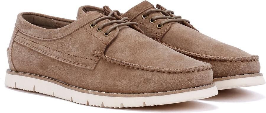 Ben Sherman Soho Heren Grijze Suède Veterschoenen