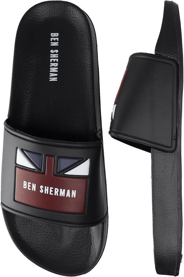 Ben Sherman Union Heren Zwarte Sliders
