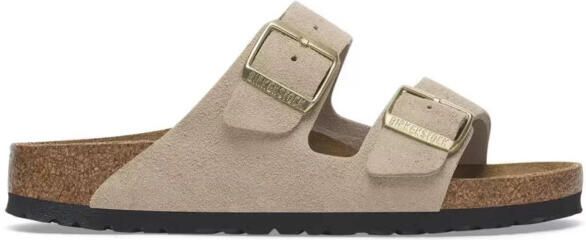 Birkenstock arizona suède sandcast platte sandalen unisex