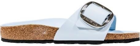 Birkenstock Blauwe Kunstlederen Platte Sandalen