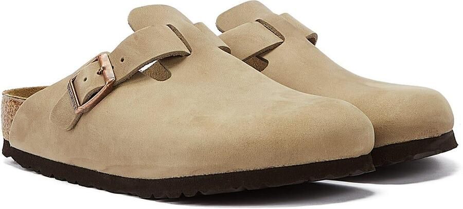 Birkenstock Boston Waxy Leather Narrow Tabacco Brown Klompen