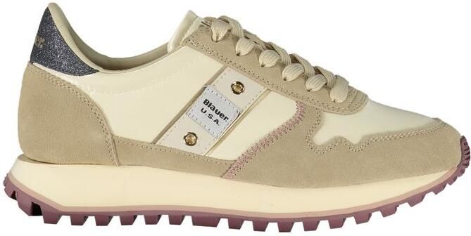 Blauer Beige Polyester Dames Sneakers