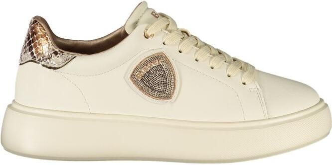 Blauer Beige Polyurethaan Dames Sneaker