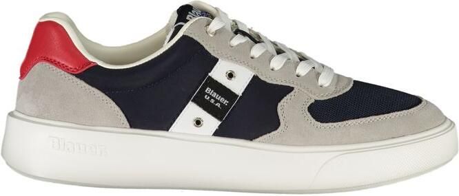 Blauer Blauw Leren Heren Sneakers