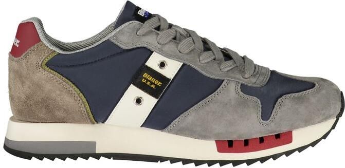 Blauer Blauw Polyurethaan Heren Sneaker