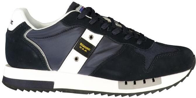 Blauer Blauw Polyurethaan Heren Sneaker