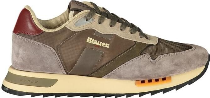 Blauer groene polyurethaan herensneaker