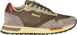 Blauer groene polyurethaan herensneaker