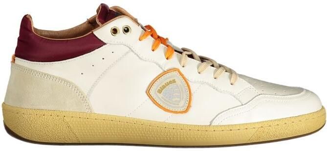 Blauer Witte Lederen Schoen voor Mannen