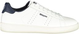 Blauer Witte Leren Heren Sneakers