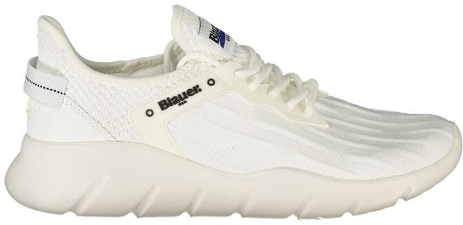 Blauer Witte Polyester Heren Sneaker
