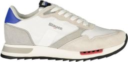 Blauer Witte Polyester Heren Sneaker