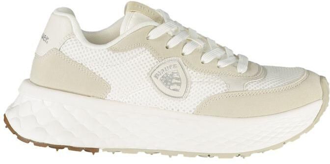 Blauer Witte Polyurethaan Dames Sneaker