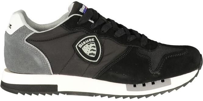 Blauer Zwarte Polyurethaan Heren Sneaker