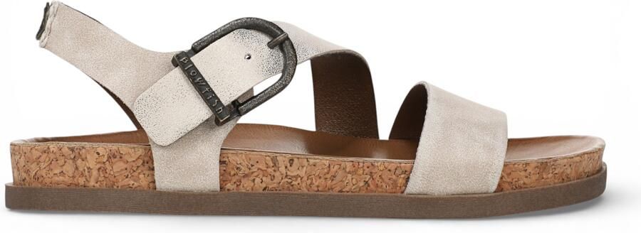 Blowfish Malibu Dames Cloud Zilveren Voetbed Rem Platte Sandals Lance