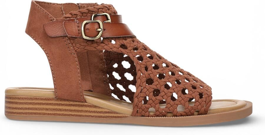 Blowfish Malibu Dames Cognac Bruine Weefsel Micro Wedge Sandals Anuella