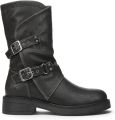 Blowfish Malibu dames halfhoge bikerlaarzen van zwart kunstleer Venice-2 - Zwart