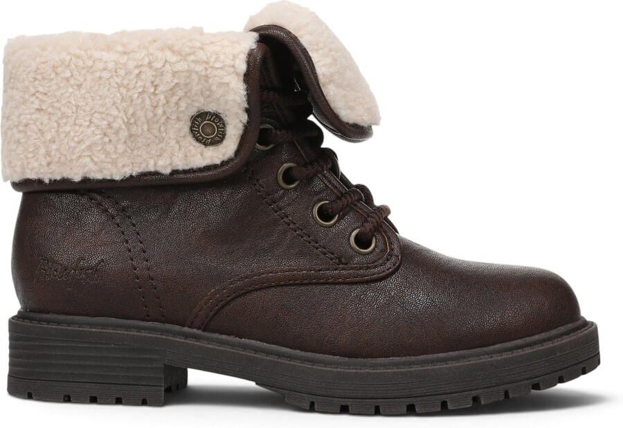 Blowfish Malibu dames winterlaarzen met veters van bruin kunstleer Andy-Cozy