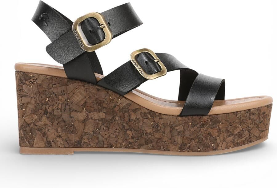 Blowfish Malibu Dames Zwarte Wig Strapppy Espadrille Hielsandalen Ali