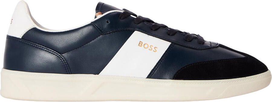Boss Brandon leren sneakers voor heren (Marine)