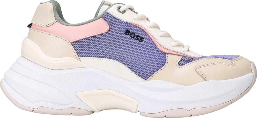 Boss Dames Noa Leren Sneakers (Paars)