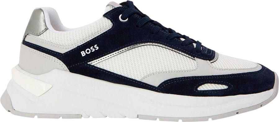 Boss Dames Skylar Suède Trainers (Wit)