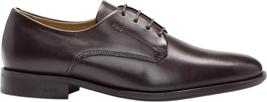 Boss Heren Colby Leren Derby Schoenen (Donkerbruin)