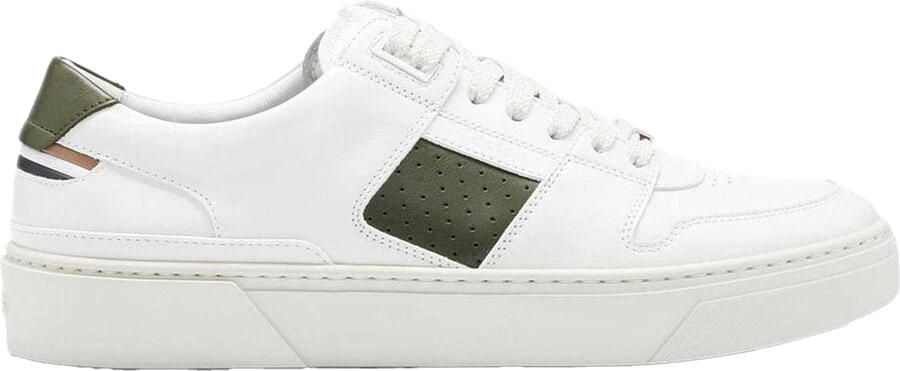 Boss Heren Gary Logo Leren Tennisschoenen (Wit)
