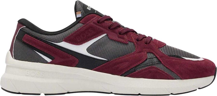 Boss Heren Owen Runn Suède Sneakers (Rood)