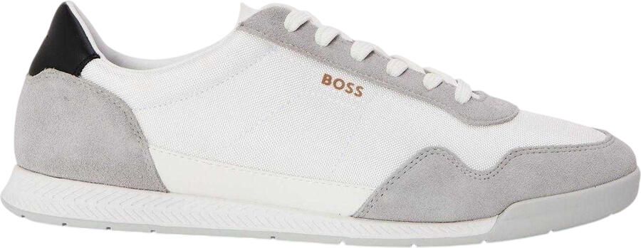 Boss Heren Titanium SL Suède Sneakers (Wit)