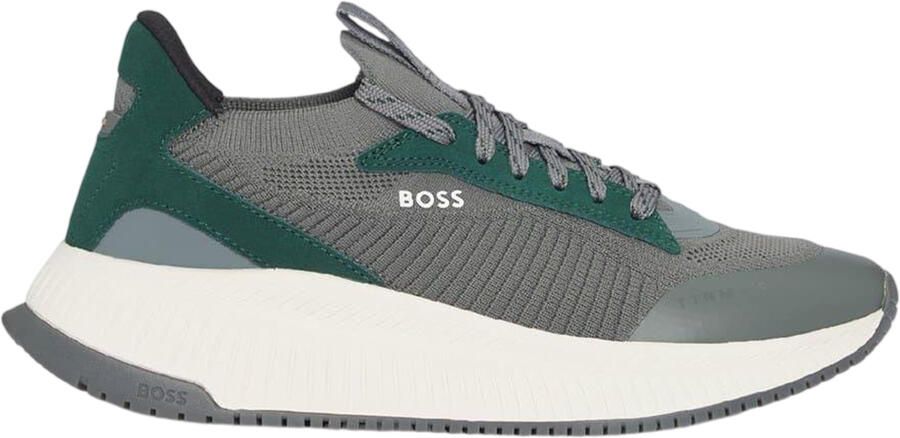 Boss Heren TTNM EVO Suède Sneakers (Groen)